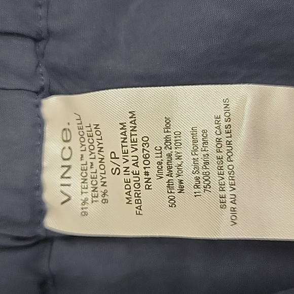 VINCE UTILITY HIGH RISE DRAWSTRING PANTS NAVY SZ SMALL - Picture 11 of 13